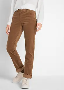 Pantalon droit en velours côtelé extensible, bonprix