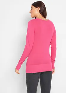 Feinstrick-Pullover mit V-Ausschnitt, bonprix