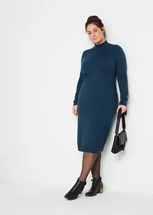 Robe en maille fine à col montant, bonprix