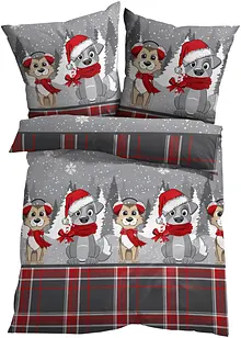 Parure de lit avec chiens de Noël, bonprix