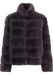 Fellimitat-Jacke mit Reißverschluss, bonprix