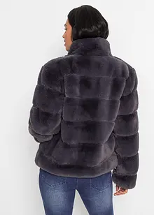 Fellimitat-Jacke mit Reißverschluss, bonprix