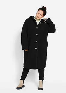 Teddymantel mit Kapuze und Taschen, bonprix