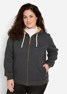 Sweatjacke mit Teddyfutter, bonprix