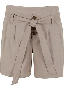 Shorts mit Knopfleiste und Bindeband, mit Leinen, bpc bonprix collection