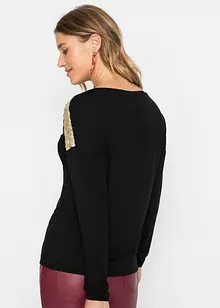 Oversize-Shirt mit Weihnachtsmotiv und schönen Pailletten, BODYFLIRT boutique