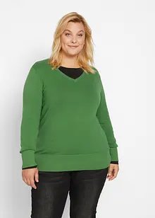 Feinstrick-Pullover mit V-Ausschnitt, bonprix