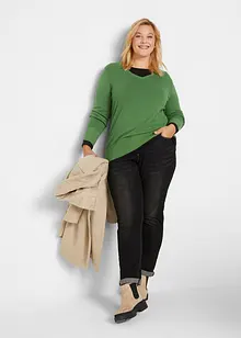 Feinstrick-Pullover mit V-Ausschnitt, bonprix