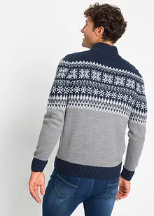 Norweger-Pullover mit Troyerkragen, bonprix