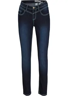 Slim Jeans Mid Waist, Kontrastnähte, bonprix