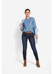 Slim Jeans Mid Waist, Kontrastnähte, bonprix