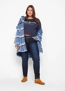 Jean skinny taille mi-haute à coutures contrastantes, bonprix