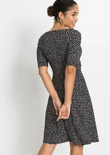 Robe en jersey imprimé avec drapé, bonprix