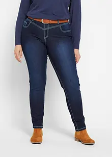 Slim Jeans Mid Waist, Kontrastnähte, bonprix