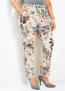 Stretch-Hose mit Blumen-Print, bonprix