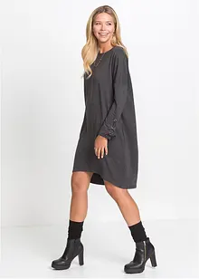 Sweatkleid mit Schnürungen, bonprix