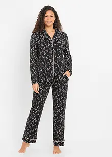 Pyjama avec patte de boutonnage, bonprix