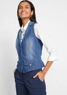 Gilet sans manches en jean extensible, bonprix