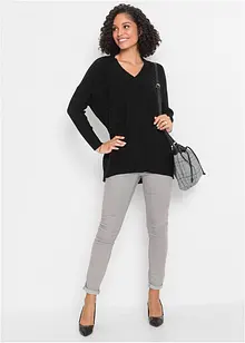 Gerippter Oversize-Pullover, BODYFLIRT