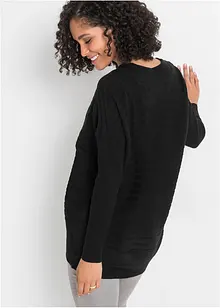 Gerippter Oversize-Pullover, bonprix