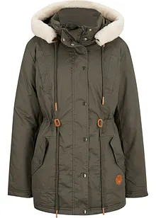 Wattierter Parka mit Fellimitat-Besatz, bonprix