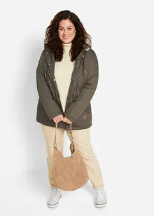 Wattierter Parka mit Fellimitat-Besatz, bonprix