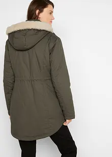 Wattierter Parka mit Fellimitat-Besatz, bonprix