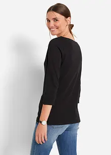 Ripp-Shirt mit U-Boot-Ausschnitt, bonprix