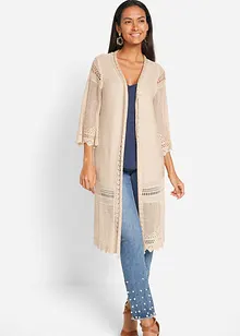 Ajour-Longstrickjacke, bonprix