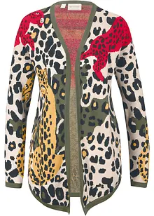 Strickjacke mit Leo-Print, bpc selection