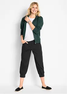 Pantalon cargo 3/4 en coton avec taille élastiquée, bonprix