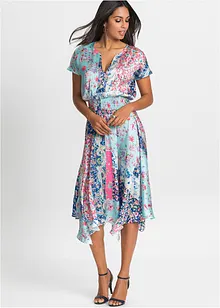 Zipfel-Kleid in Satinqualität, bonprix