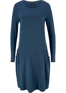 Oversize-Baumwoll-Kleid mit Taschen, knieumspielend, bonprix