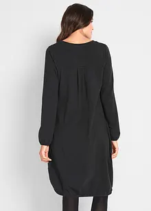 Robe en jersey avec base élastiquée, manches longues, bonprix