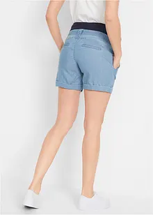 Umstandsshort mit  Leinen in Jeans-Optik, bonprix