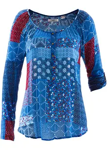 Blouse-tunique froissée à manches longues, bonprix