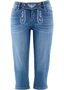 3/4-Trachtenjeans mit Stickerei, bonprix