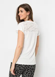 Henleyshirt mit Spitze, bonprix