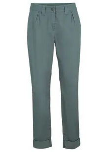 Pantalon chino extensible avec taille confortable et revers, bonprix