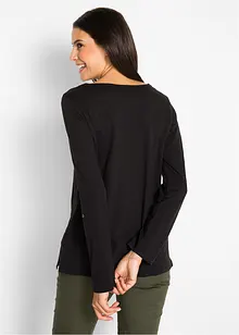 Leichtes Langarm-Shirt mit Knopfleiste, bonprix