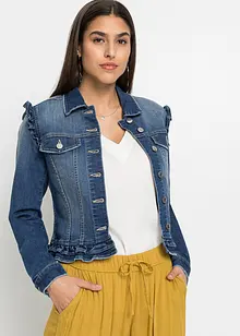 Jeansjacke mit Volants, bonprix