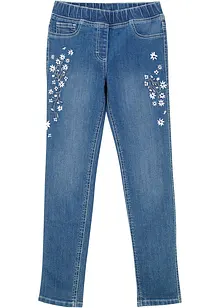 Jegging fille avec broderie florale, bonprix