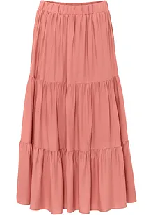 Jupe midi en viscose, effet froissé, bonprix