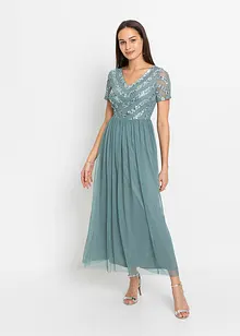 Maxikleid mit Paillettenstickerei, bonprix