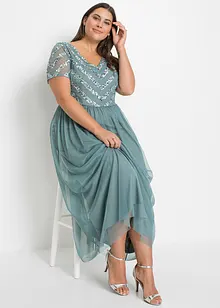 Maxikleid mit Paillettenstickerei, bonprix