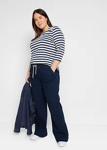 Wide Leg Jeans Mid Waist, Stretch, bonprix