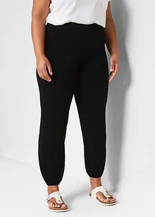 Pantalon en viscose avec taille smockée et élastique, bonprix