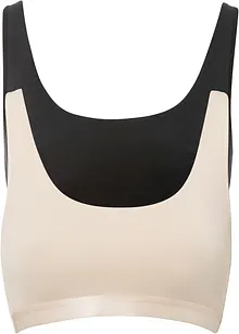 Lot de 2 brassières en coton, bpc bonprix collection