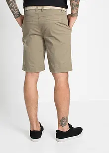 Bermuda chino extensible avec ceinture, Regular Fit, bonprix