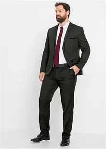 Costume 3 pièces : veste de costume, pantalon, cravate Slim Fit, bonprix